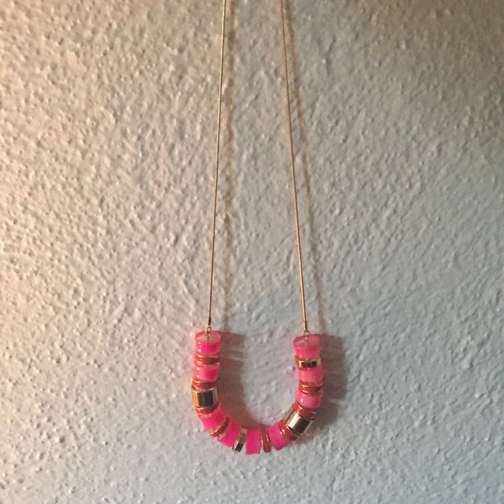 20 inch Kate Spade bobble necklace pink and gold